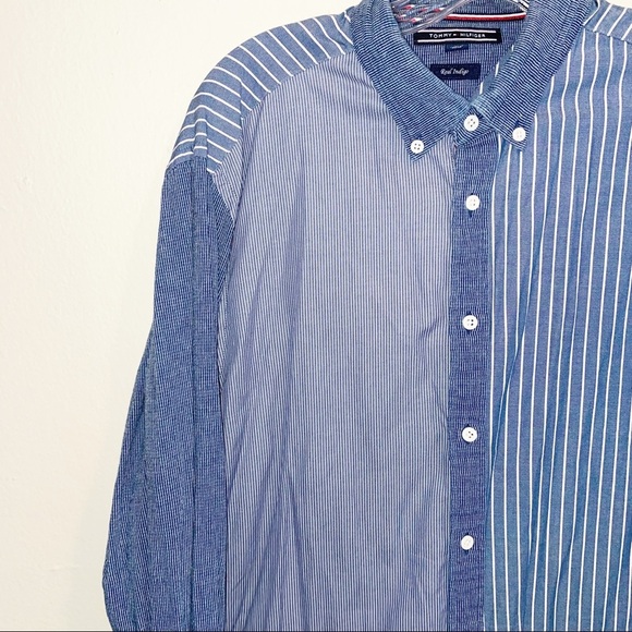 Tommy Hilfiger real indigo two tone button down - Picture 4 of 8